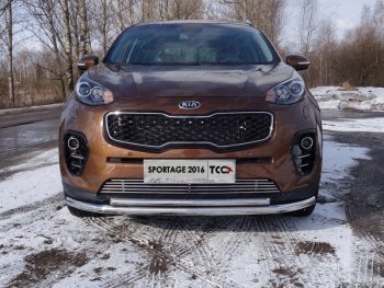 Декоративная вставка переднего бампера ТСС Тюнинг KIA (КИА) Sportage (Спортаж)  4 QL (2016-2018) 4 QL дорестайлинг ()