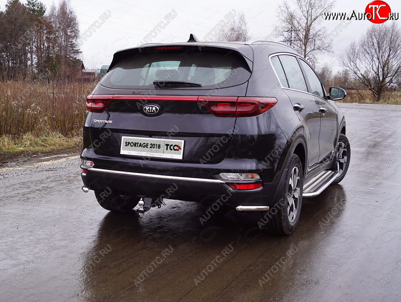 13 999 р. Защита заднего бампера (уголки, d42,4 мм) TCC  KIA Sportage  4 QL (2018-2022) рестайлинг  с доставкой в г. Горно‑Алтайск