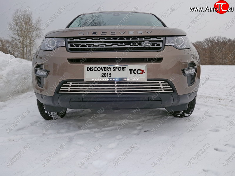 9 349 р. Декоративная вставка переднего бампера ТСС Тюнинг  Land Rover Discovery Sport  L550 (2014-2019) дорестайлинг (d 12 мм)  с доставкой в г. Горно‑Алтайск