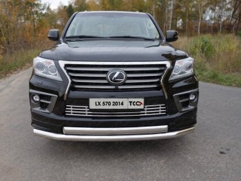 Декоративная вставка переднего бампера (F-Sport) ТСС Тюнинг Lexus LX570 J200 1-ый рестайлинг (2012-2015) ()