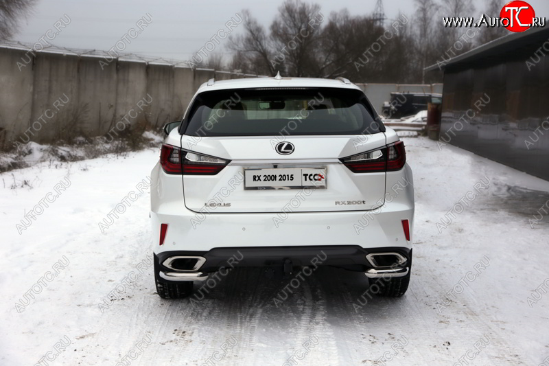 19 999 р. Защита заднего бампера (кроме F-Sport, уголки, d60,3 мм) TCC Lexus RX 270 AL20 дорестайлинг (2015-2019)  с доставкой в г. Горно‑Алтайск