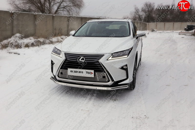 41 999 р. Защита переднего бампера нижняя с ДХО 60,3 мм ТСС Тюнинг Lexus RX450H AL10 дорестайлинг (2009-2012) (нержавейка)  с доставкой в г. Горно‑Алтайск