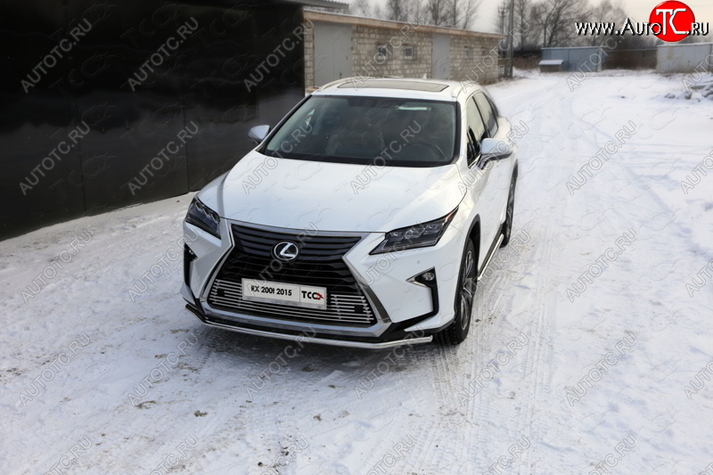 21 799 р. Защита переднего бампера нижняя d42,4 мм ТСС Тюнинг Lexus RX350 AL10 дорестайлинг (2008-2012) (нержавейка)  с доставкой в г. Горно‑Алтайск