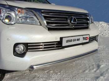  Защита переднего бампера нижняя 75*42 мм ТСС Тюнинг Lexus (Лексус) GX460 (джи)  J150 (2009-2013) J150 дорестайлинг ()