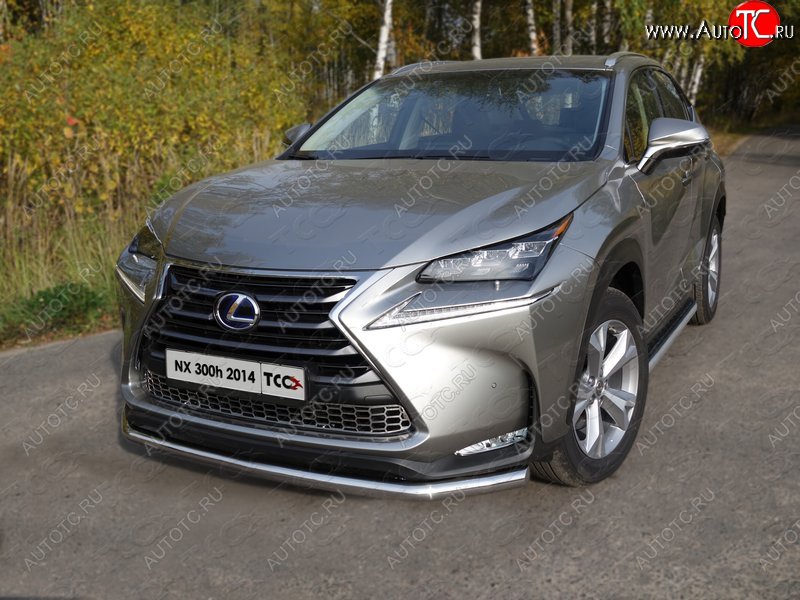 21 799 р. Защита переднего бампера нижняя d60,3 мм ТСС Тюнинг  Lexus NX300h  Z10 (2014-2017) дорестайлинг (нержавейка)  с доставкой в г. Горно‑Алтайск