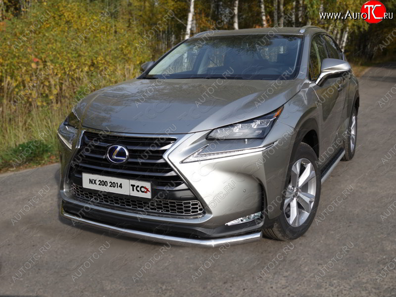 21 799 р. Защита переднего бампера нижняя d60,3 мм, кроме F-Sport ТСС Тюнинг Lexus NX200 Z10 дорестайлинг (2014-2017) (нержавейка)  с доставкой в г. Горно‑Алтайск