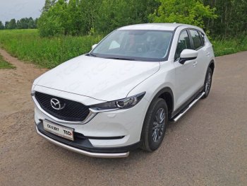 Защита переднего бампера нижняя d60,3 мм ТСС Тюнинг Mazda (Мазда) CX-5 (ЦХ-5)  KF (2016-2024) KF  (нержавейка)