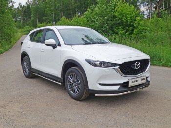 Защита переднего бампера нижняя d42,4 мм ТСС Тюнинг Mazda CX-5 KF (2016-2024)  (нержавейка)