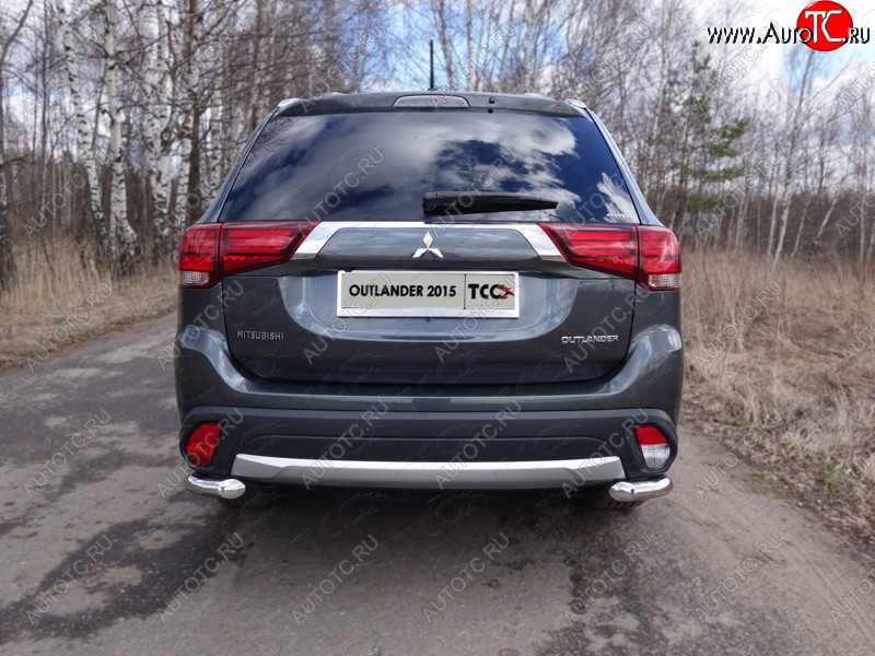 22 999 р. Защита заднего бампера (уголки, d60,3 мм) TCC  Mitsubishi Outlander  GF (2015-2018) 2-ой рестайлинг  с доставкой в г. Горно‑Алтайск