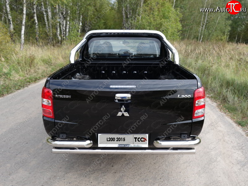 57 999 р. Защита кузова d76,1 мм (только для кузова) ТСС Тюнинг Mitsubishi L200 5 KK,KL дорестайлинг (2015-2019) (нержавейка)  с доставкой в г. Горно‑Алтайск