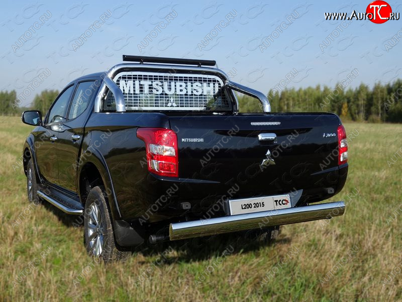 18 999 р. Защита задняя (центральная 120х60 мм) ТСС Тюнинг Mitsubishi L200 5 KK,KL рестайлинг (2018-2022) (центральная)  с доставкой в г. Горно‑Алтайск