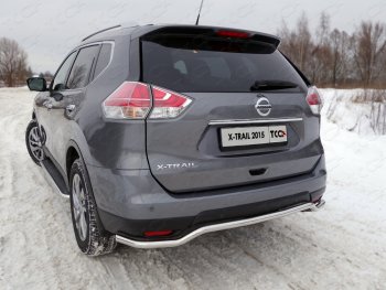 20 599 р. Защита задняя (нержавейка d42,4 мм), ТСС Тюнинг Nissan X-trail 3 T32 дорестайлинг (2013-2018)  с доставкой в г. Горно‑Алтайск. Увеличить фотографию 1