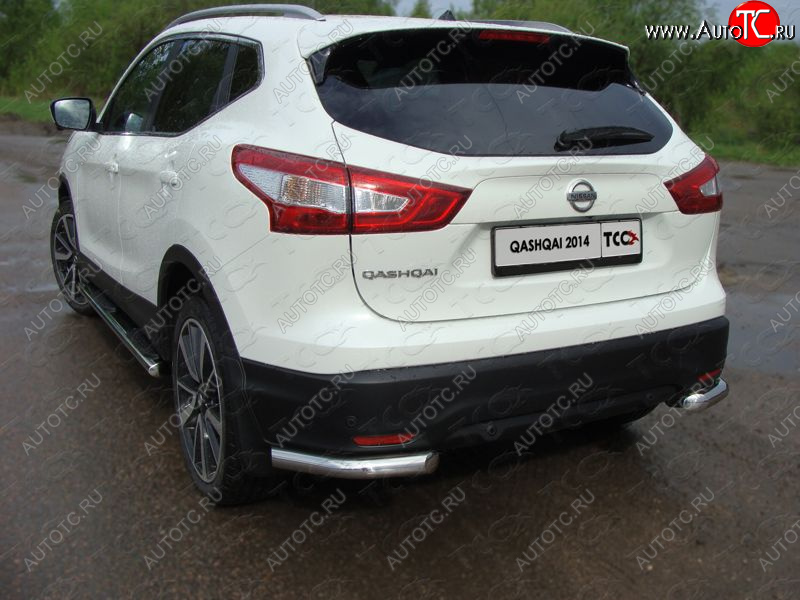 16 549 р. Защита заднего бампера (уголки, d60,3 мм) TCC  Nissan Qashqai  2 (2013-2019) J11 дорестайлинг  с доставкой в г. Горно‑Алтайск