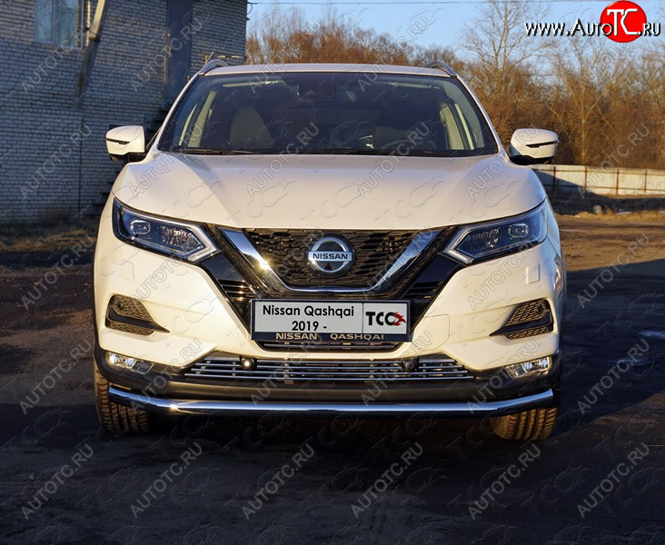 20 499 р. Защита переднего бампера нижняя d60,3 мм ТСС Тюнинг Nissan Qashqai 2 J11 рестайлинг (2017-2022) (нержавейка)  с доставкой в г. Горно‑Алтайск