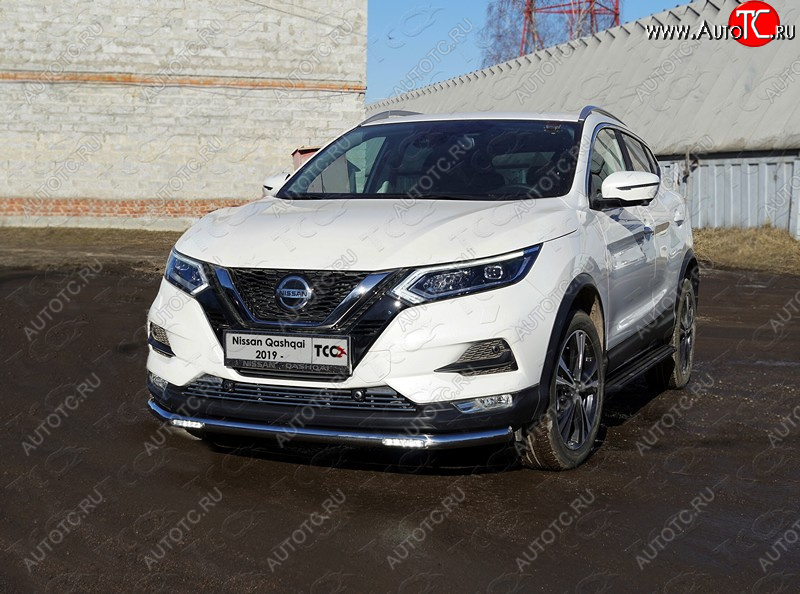 33 999 р. Защита переднего бампера нижняя с ДХО 60,3 мм ТСС Тюнинг  Nissan Qashqai  2 (2017-2022) J11 рестайлинг (нержавейка)  с доставкой в г. Горно‑Алтайск