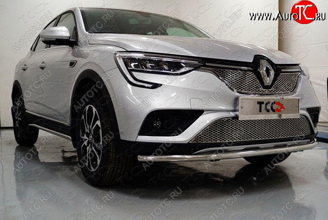 13 999 р. Защита переднего бампера нижняя 42,4 мм ТСС Тюнинг Renault Arkana (2019-2025) (нержавейка)  с доставкой в г. Горно‑Алтайск