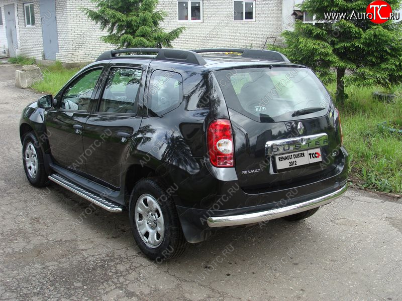 20 699 р. Защита задняя (овальная длинная 75х42 мм) ТСС Тюнинг  Renault Duster  HS (2010-2015) дорестайлинг (овальная длинная)  с доставкой в г. Горно‑Алтайск