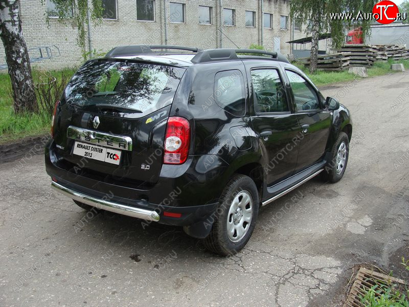 16 849 р. Защита задняя (овальная короткая 75х42 мм) ТСС Тюнинг Renault Duster HS дорестайлинг (2010-2015) (овальная короткая)  с доставкой в г. Горно‑Алтайск