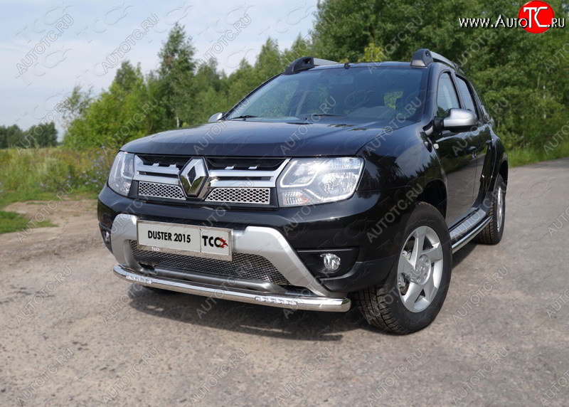 30 999 р. Защита переднего бампера нижняя с ДХО 60,3 мм ТСС Тюнинг  Renault Duster  HS (2015-2021) рестайлинг (нержавейка)  с доставкой в г. Горно‑Алтайск