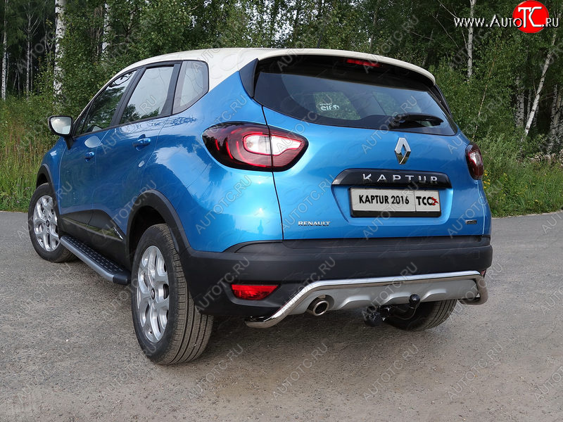 17 999 р. Защита задняя (нержавейка d42,4 мм), ТСС Тюнинг  Renault Kaptur (2016-2020) дорестайлинг  с доставкой в г. Горно‑Алтайск