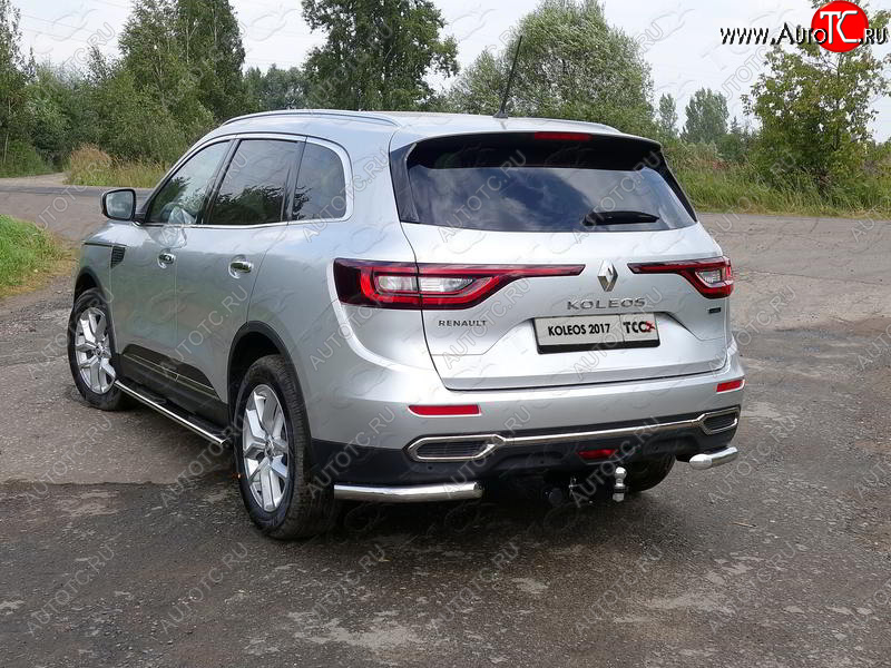 18 699 р. Защита заднего бампера (уголки, d60,3 мм) TCC Renault Koleos 2 (2016-2024)  с доставкой в г. Горно‑Алтайск