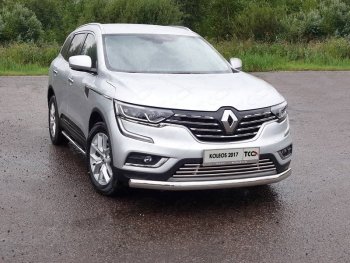 Защита переднего бампера нижняя овальная 75х42 мм ТСС Тюнинг Renault (Рено) Koleos (Колеос)  2 (2016-2025) 2 ()