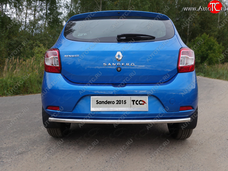 10 299 р. Защита задняя (нижняя d42,4 мм) ТСС Тюнинг  Renault Sandero  (B8) (2014-2018) дорестайлинг (нижняя)  с доставкой в г. Горно‑Алтайск