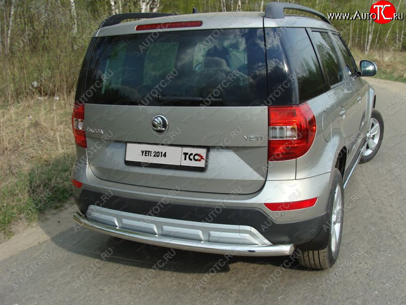 14 999 р. Защита задняя (нержавейка 60,3 мм) ТСС Тюнинг  Skoda Yeti (2013-2018)  с доставкой в г. Горно‑Алтайск