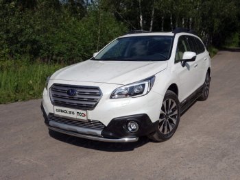 Защита переднего бампера нижняя d50,8 мм ТСС Тюнинг Subaru Outback BS/B15 дорестайлинг универсал (2014-2018)  (нержавейка)