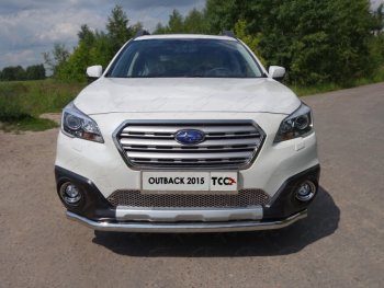 Защита переднего бампера нижняя d60,3 мм ТСС Тюнинг Subaru (Субару) Outback (Аутбэк)  BS/B15 (2014-2018) BS/B15 дорестайлинг универсал  (нержавейка)