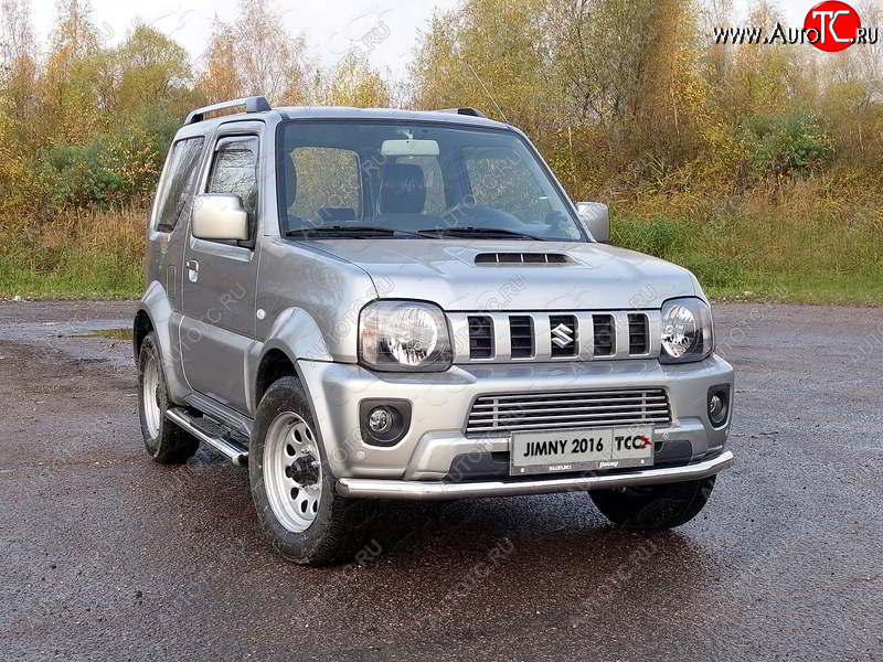 16 899 р. Защита переднего бампера нижняя d60,3 мм ТСС Тюнинг  Suzuki Jimny  JB64 (2018-2025) (нержавейка)  с доставкой в г. Горно‑Алтайск