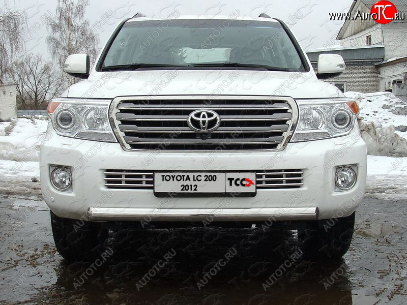 10 799 р. Декоративная вставка переднего бампера ТСС Тюнинг  Toyota Land Cruiser  200 (2012-2015) 1-ый рестайлинг (d 16 мм)  с доставкой в г. Горно‑Алтайск