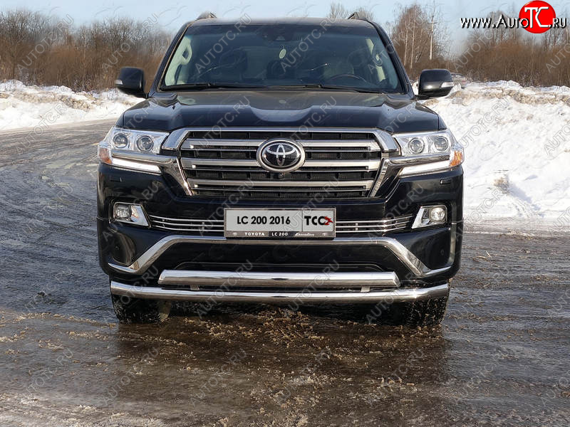 10 799 р. Декоративная вставка переднего бампера EXECUTIVE ТСС Тюнинг  Toyota Land Cruiser  200 (2015-2021) 2-ой рестайлинг (d 12 мм)  с доставкой в г. Горно‑Алтайск