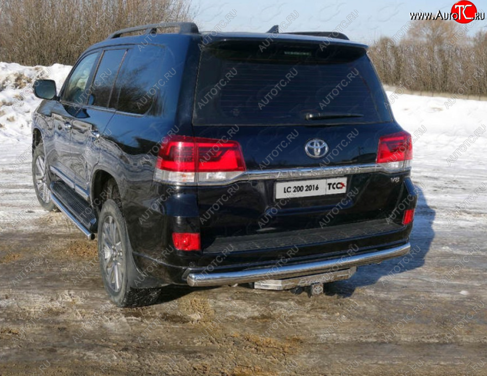 24 999 р. Защита заднего бампера (овальная, d75х42 мм) TCC  Toyota Land Cruiser  200 (2015-2021) 2-ой рестайлинг  с доставкой в г. Горно‑Алтайск