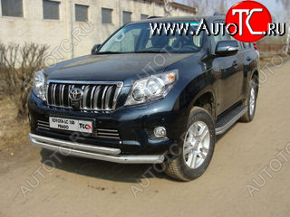 37 649 р. Защита переднего бампера нижняя d76,1*50,8 мм ТСС Тюнинг  Toyota Land Cruiser Prado  J150 (2009-2013) дорестайлинг (нержавейка)  с доставкой в г. Горно‑Алтайск