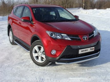 Защита переднего бампера нижняя d60,3 мм ТСС Тюнинг Toyota (Тойота) RAV4 (рав)  XA40 (2012-2015) XA40 5 дв. дорестайлинг  (нержавейка)