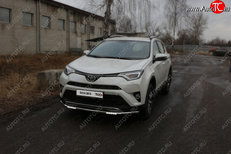 40 999 р. Защита переднего бампера нижняя с ДХО 60,3 мм ТСС Тюнинг  Toyota RAV4  XA40 (2015-2019) 5 дв. рестайлинг (нержавейка)  с доставкой в г. Горно‑Алтайск