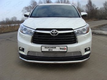 Декоративная вставка переднего бампера ТСС Тюнинг Toyota (Тойота) Highlander (Хайлэндер)  XU50 (2013-2017) XU50 дорестайлинг ()