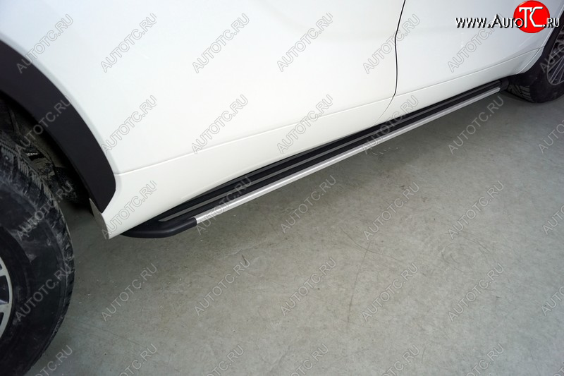 20 899 р. Пороги алюминиевые Slim Line ТСС Тюнинг  Toyota Highlander  XU70 (2020-2024) (Silver)  с доставкой в г. Горно‑Алтайск