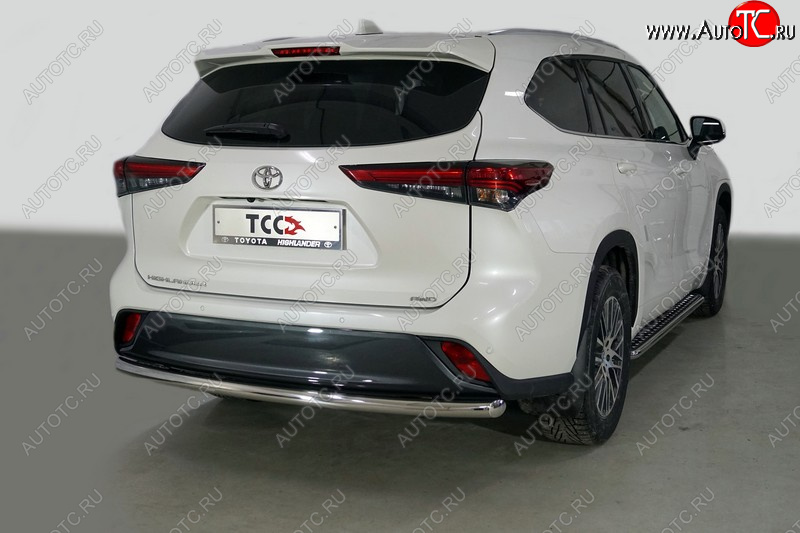 18 449 р. Защита задняя (нержавейка 60,3 мм) ТСС Тюнинг  Toyota Highlander  XU70 (2020-2024)  с доставкой в г. Горно‑Алтайск