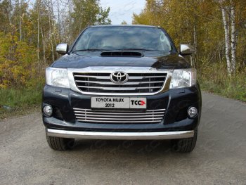 Декоративная вставка переднего бампера ТСС Тюнинг Toyota (Тойота) Hilux (Хайлюкс)  AN20,AN30 (2011-2016) AN20,AN30  2-ой рестайлинг ()