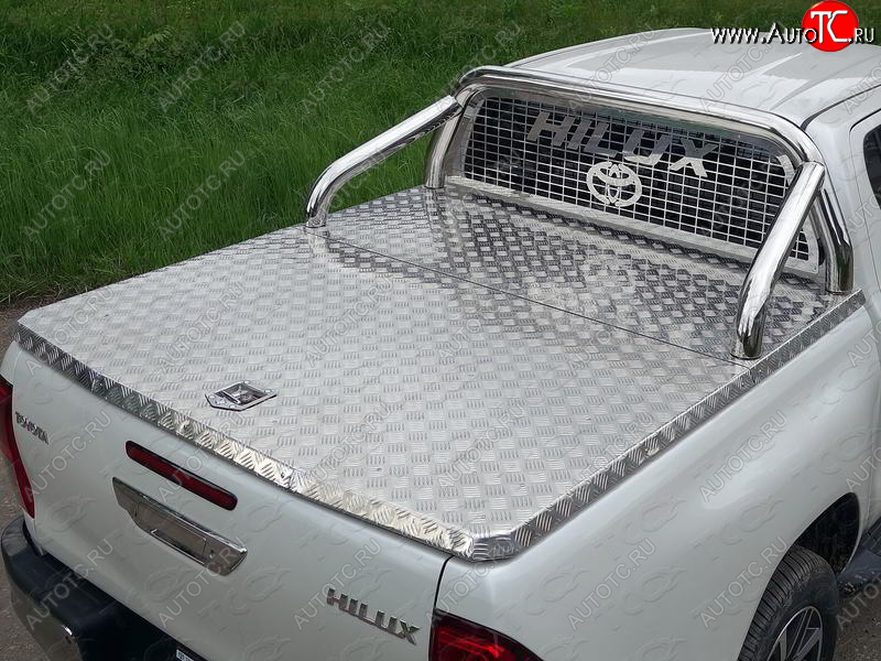67 999 р. Защита кузова и заднего стекла (нержавейка Ø76,1) ТСС Тюнинг  Toyota Hilux  AN120 (2016-2025) дорестайлинг, 1-ый рестайлинг, 2-ой рестайлинг (для крышки, с  надписью)  с доставкой в г. Горно‑Алтайск