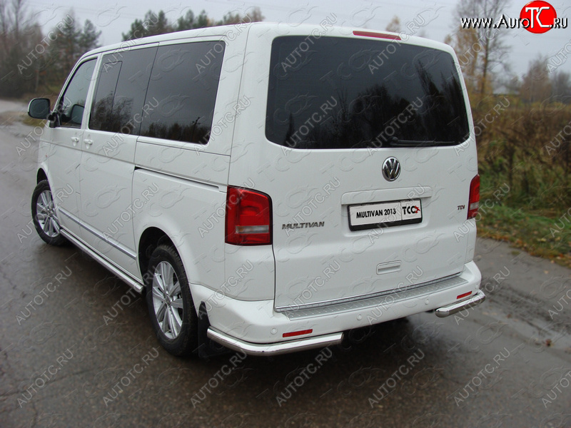 20 599 р. Защита заднего бампера (уголки, d60,3 мм) TCC  Volkswagen Multivan  T5 (2009-2015) рестайлинг  с доставкой в г. Горно‑Алтайск