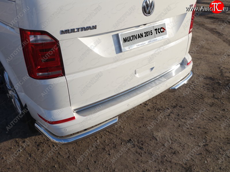 22 599 р. Защита заднего бампера (уголки, d60,3 мм) TCC  Volkswagen Multivan  T6 (2016-2019) дорестайлинг  с доставкой в г. Горно‑Алтайск