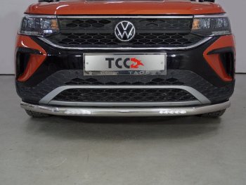 36 299 р. Защита переднего бампера нижняя с ДХО 60,3 мм ТСС Тюнинг Volkswagen Taos (2020-2022) (нержавейка)  с доставкой в г. Горно‑Алтайск. Увеличить фотографию 1