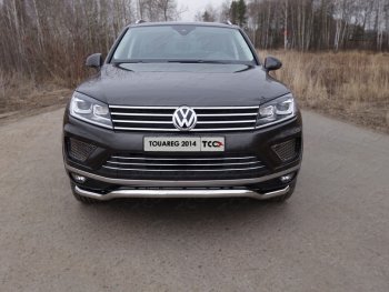 Защита передняя нижняя кенгурин 60,3 мм ТСС Тюнинг Volkswagen (Волксваген) Touareg (Туарек)  NF (2014-2018) NF рестайлинг ()