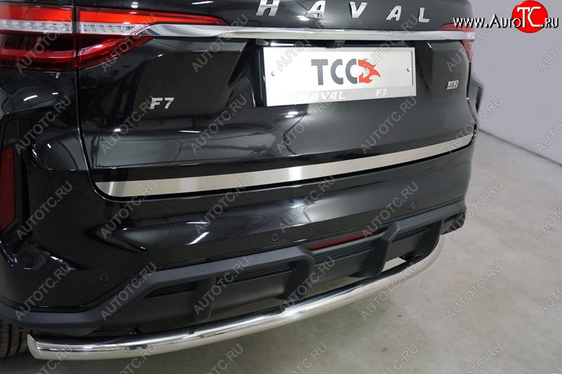 2 299 р. Накладка на заднюю дверь, ТСС Тюнинг  Haval F7 (2022-2024) рестайлинг (Лист шлифованный)  с доставкой в г. Горно‑Алтайск