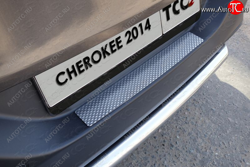 1 289 р. Накладка на задний бампер ТСС Тюнинг  Jeep Cherokee  KL (2014-2017) дорестайлинг (Декоративная)  с доставкой в г. Горно‑Алтайск