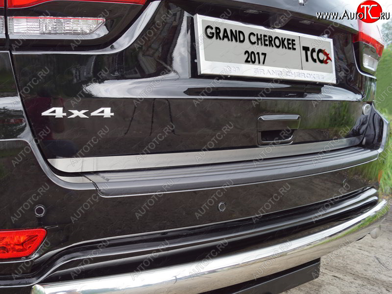 2 149 р. Накладка на заднюю дверь, ТСС Тюнинг  Jeep Grand Cherokee  WK2 (2013-2018) 1-ый рестайлинг (Лист шлифованный)  с доставкой в г. Горно‑Алтайск