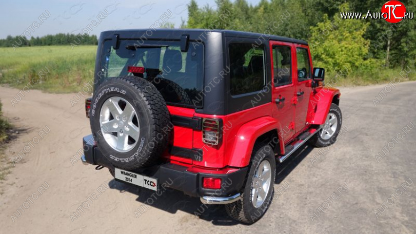 5 349 р. Накладки на задний бампер, ТСС Тюнинг  Jeep Wrangler  JK (2007-2018) (декоративные)  с доставкой в г. Горно‑Алтайск